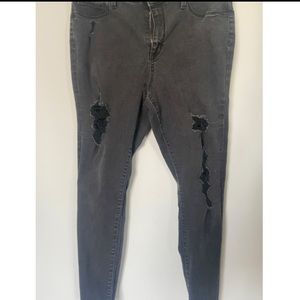 Universal Thread Black Distressed Stretchy High Waisted Jeans